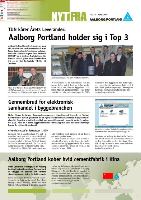 TUN kårer Årets Leverandør: Aalborg Portland holder sig i Top 3