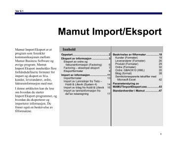 Mamut Import/Export - Tripletex