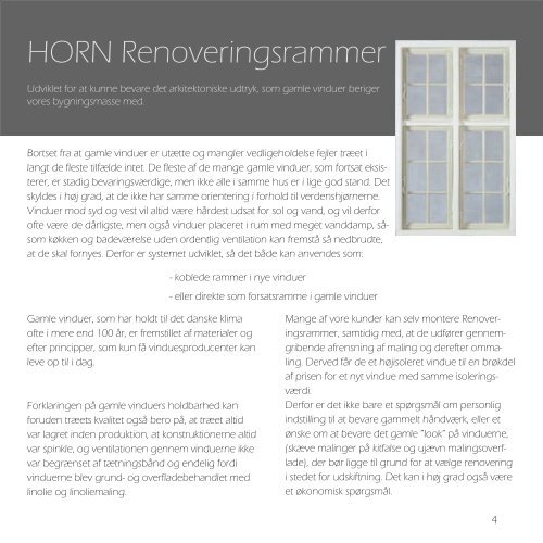 Brochure, Renoveringsrammer - HORN Vinduer
