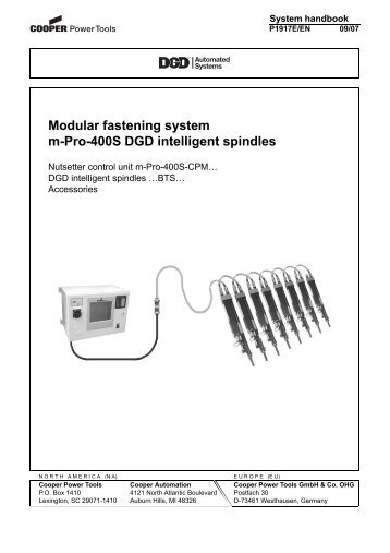 Modular fastening system m-Pro-400S DGD intelligent spindles