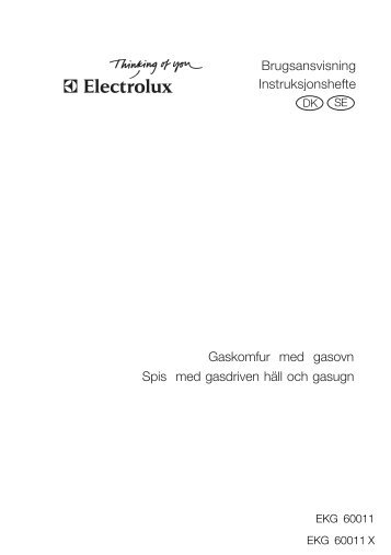 Brugsansvisning Instruksjonshefte Gaskomfur med ... - Electrolux