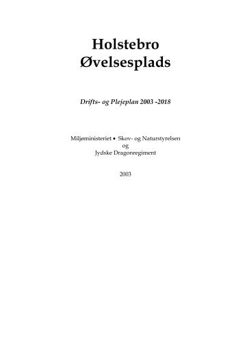 Holstebro Øvelsesplads Drifts- og Plejeplan 2003 - Naturstyrelsen