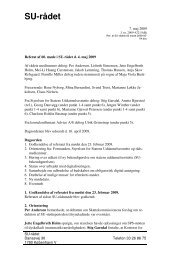 Referat - SU-rådet