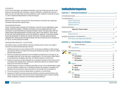 Matrix User Manual Danish 98-05179 R2 - TeeJet