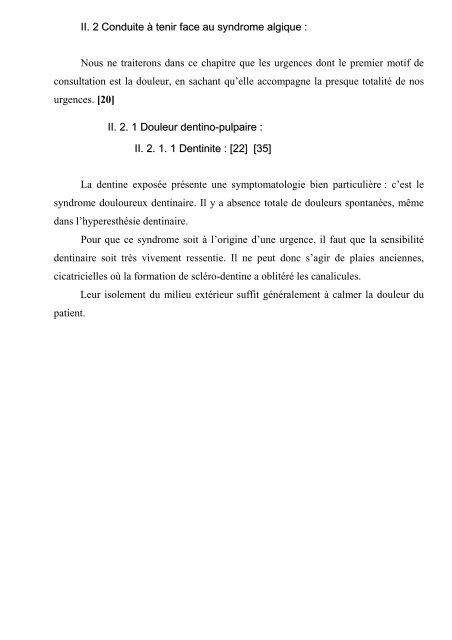 La nécessité de la prise en charge de l'urgence odontologique - SIST