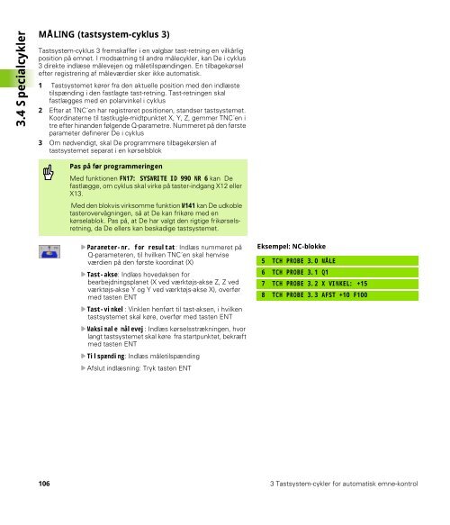 Tastsystem-cykler iTNC 530 - heidenhain - DR. JOHANNES ...