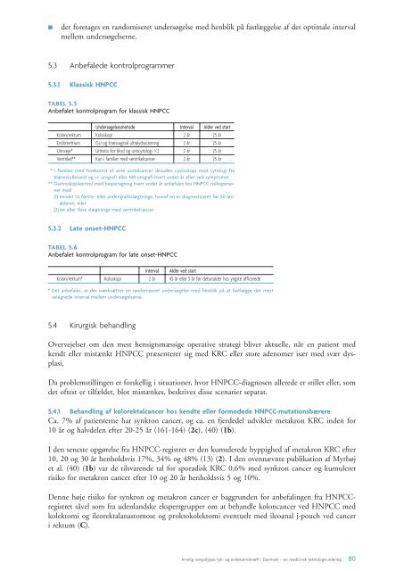 (HNPCC) I DANMARK - Sundhedsstyrelsen
