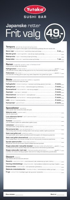 Hent menukort - Spisehus