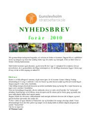 NYHEDSBREV forår 2010 - Gunslevholm Idrætsefterskole