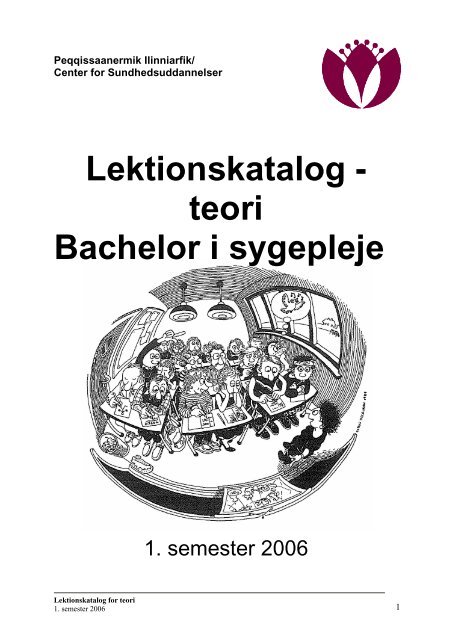 Lektionskatalog - teori Bachelor i sygepleje - Peqqik.gl