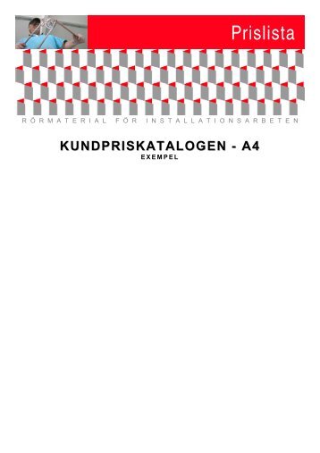 Produktexempel: Kundpriskatalog - A4 (801xx) - Katalogtjänst