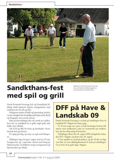Formandsbladet august09.indd - Dansk Formands Forening