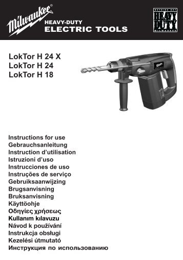 LokTor H 24 X LokTor H 24 LokTor H 18 - Onninen