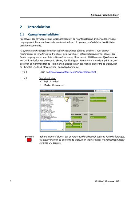 UU-medarbejder-vejledning - Optagelse.dk