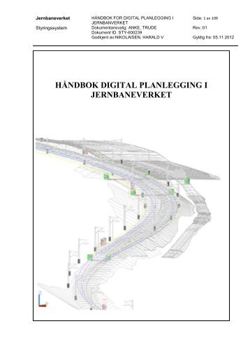 håndbok digital planlegging i jernbaneverket - BA-Nettverket