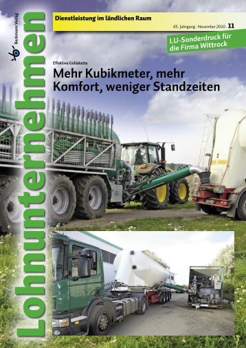 Kubikmeter, mehr Komfort, weniger Standzeiten - Hans Wittrock GmbH