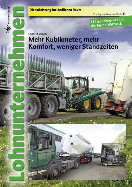 Kubikmeter, mehr Komfort, weniger Standzeiten - Hans Wittrock GmbH