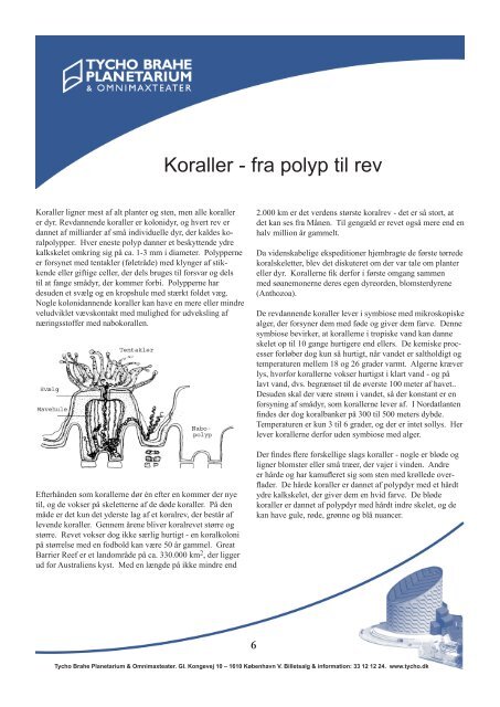 koralrevet.pdf - Tycho Brahe Planetarium
