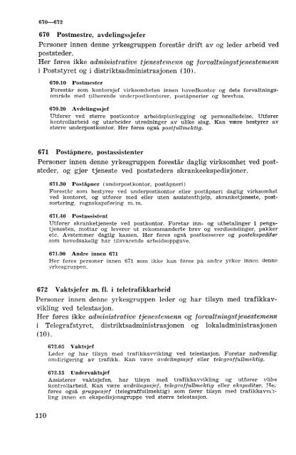 Nordisk yrkesklassifisering, 1964 Standard for yrkesgruppering i ...