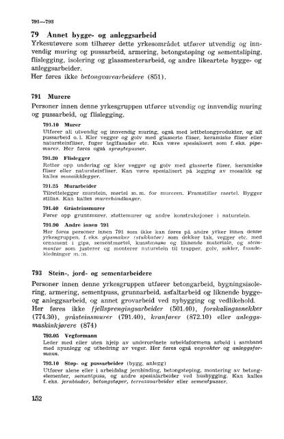 Nordisk yrkesklassifisering, 1964 Standard for yrkesgruppering i ...