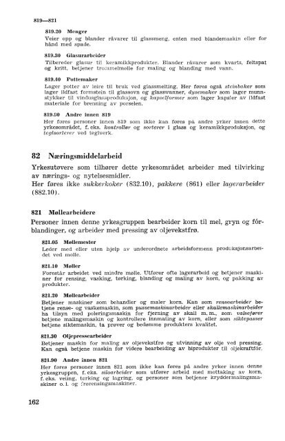 Nordisk yrkesklassifisering, 1964 Standard for yrkesgruppering i ...