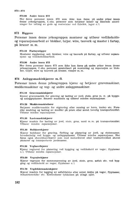 Nordisk yrkesklassifisering, 1964 Standard for yrkesgruppering i ...