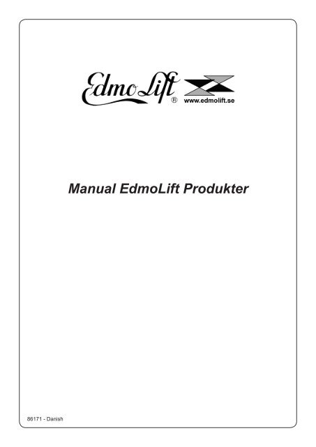 Manual EdmoLift Produkter - EdmoLift AB