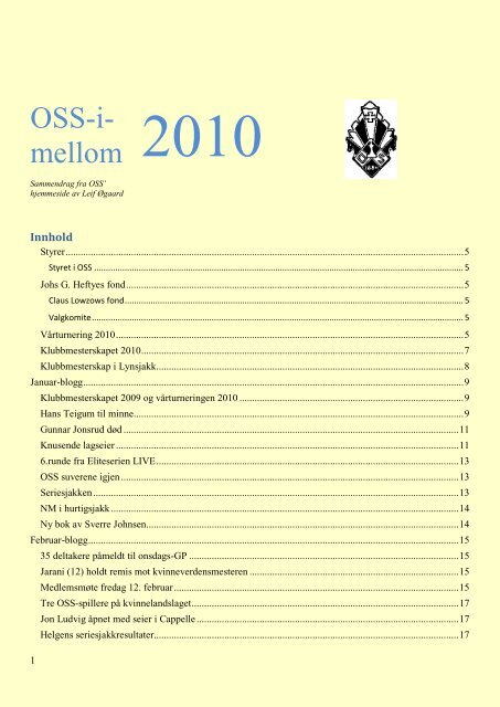 Osm2010 - Oslo Schakselskap