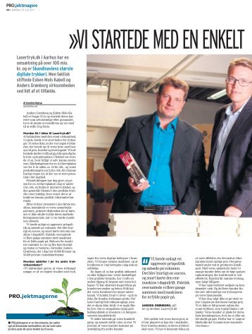 Århus Stiftstidende: Startede med en enkelt - LaserTryk.dk