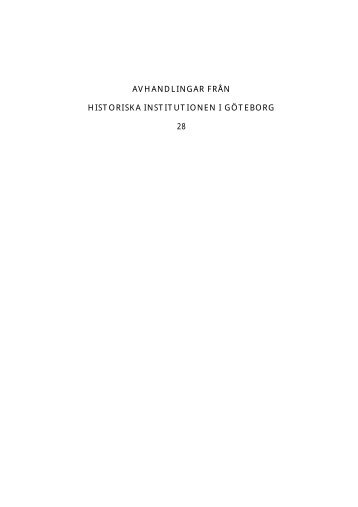 avhandlingarfr å nhistoriskainstitutio nenig ö teborg 2 8 - Tidens skiften