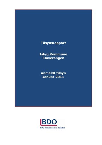 Anmeldt tilsyn. Kløverengen. januar 2011.pdf - Ishøj Kommune