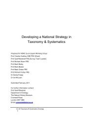 Developing a National Strategy in Taxonomy & Systematics (168KB)