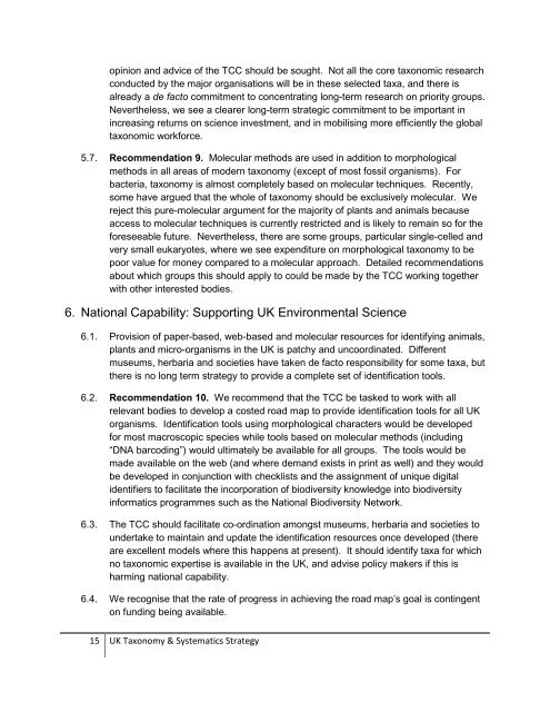 Developing a National Strategy in Taxonomy & Systematics (168KB)