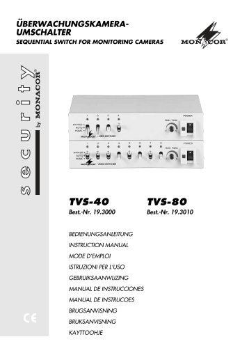 TVS-40, TVS-80 - Monacor