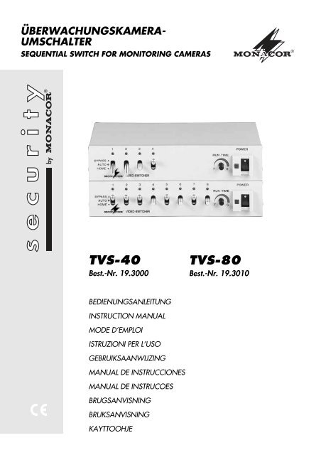 TVS-40, TVS-80 - Monacor