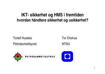 5-IKT og HMS i fremtiden - Petroleumstilsynet