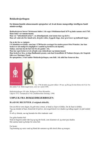 Rokkedrejerbogen - Lokalhistorisk arkiv for Als og omegn