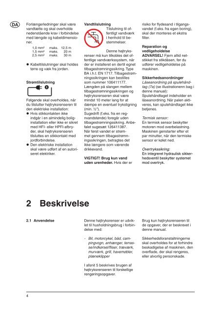 Nilfisk E 130.2, E 140.2 - Witre