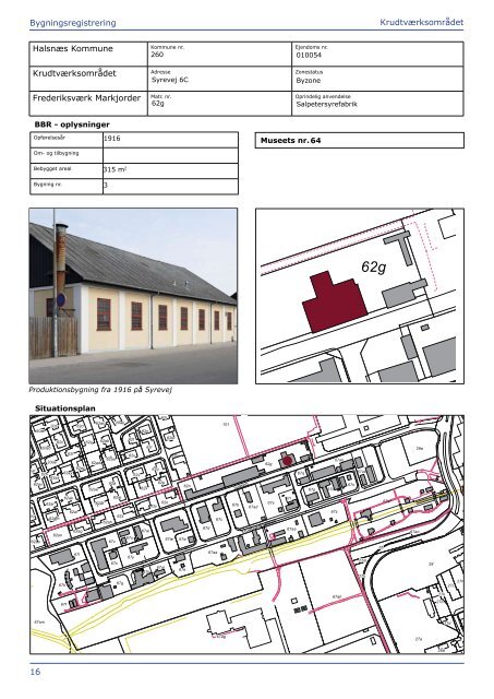Registrering af bygninger i Krudtværksområdet - Industrimuseet ...