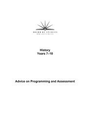 History Years 7–10 Advice on Programming and Assessment