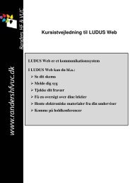 Kursistvejledning til LUDUS Web - Randers HF & VUC