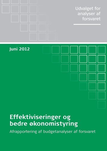 Effektiviseringer og bedre økonomistyring - Forsvarsministeriet