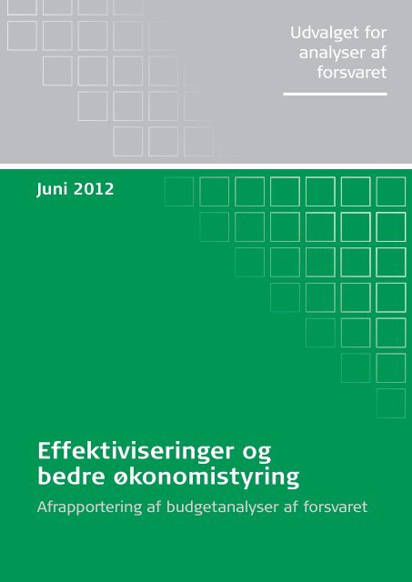 Effektiviseringer og bedre økonomistyring - Forsvarsministeriet