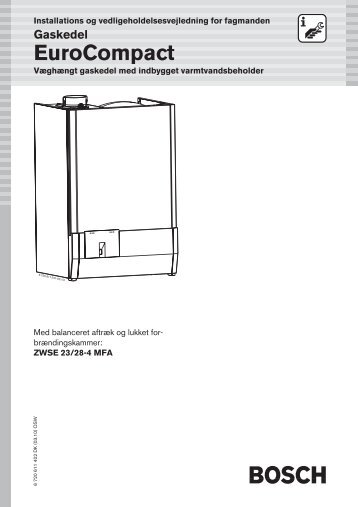 Installations og vedligeholdelsesvejledningen for Euro Compact