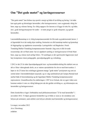 lese festskriftet her. - Statped