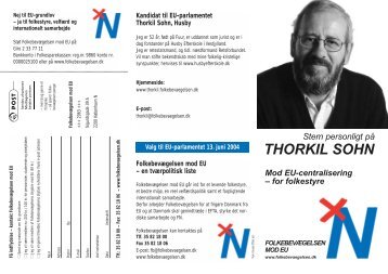 Thorkil Sohn - Folkebevægelsen mod EU