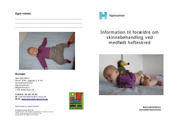 Informationsfolder om skinnebehandling - Hofteskred.dk