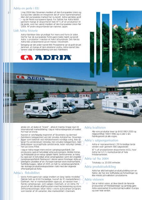 Download brochure - ADRIA DANMARK