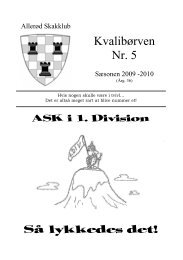 Kvalibørven Nr. 5 Så lykkedes det! - Allerød Skakklub