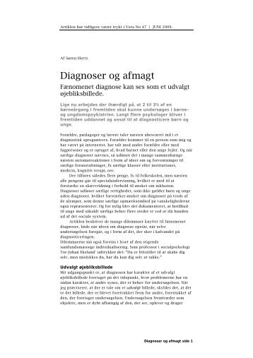 Diagnoser og afmagt - PsykCentrum